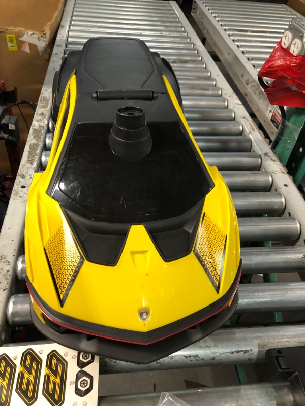 Photo 3 of Best Ride On Cars Lamborghini Essenza SCV12 Push Car, Yellow, Large