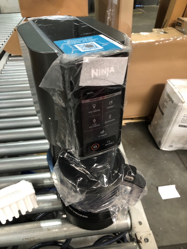 Photo 3 of **NONREFUNDABLE**FOR PARTS OR REPAIR**SEE NOTES**
Ninja NC301 CREAMi Ice Cream Maker, for Gelato, Mix-ins, Milkshakes, Sorbet, Smoothie Bowls & More, 7 One-Touch Programs, with (2) Pint Containers & Lids, Compact Size, Perfect for Kids, Silver Silver 7 Fu