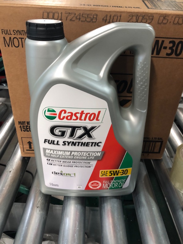 Photo 1 of Castrol GTX Full Synthetic 5W-30 Motor Oil, 5 Quarts 5 Qt (Pack of 1) 5W-30 Oil