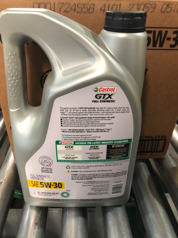 Photo 2 of Castrol GTX Full Synthetic 5W-30 Motor Oil, 5 Quarts 5 Qt (Pack of 1) 5W-30 Oil