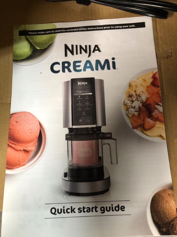 Photo 2 of Ninja NC301 CREAMi Ice Cream Maker, for Gelato, Mix-ins, Milkshakes, Sorbet, Smoothie Bowls & More, 7 One-Touch Programs, with (2) Pint Containers & Lids, Compact Size, Perfect for Kids, Silver Silver 7 Functions + (2) 16 oz. Pints