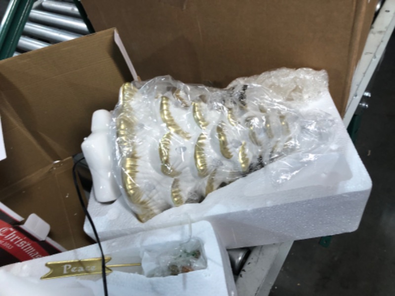 Photo 1 of Mr. Christmas Nostalgic Ceramic Christmas Tree with LED Lights Indoor Decoration, 14 Inches, Angel Angel 14 Inches