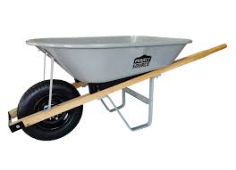 Photo 1 of ***USED***Project Source 5.5-cu ft Steel Wheelbarrow
