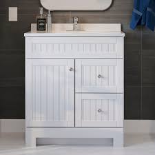Photo 1 of ***MISSING SINK***
Style Selections Ellenbee 30-in White Single Sink Bathroom Vanity with White Cultured Marble Top
