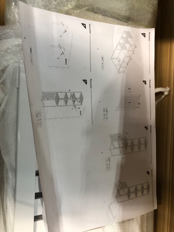 Photo 1 of ***USED LIKE NEW***Homykic Bathroom Storage Cabinet Bamboo, 6-Tier 67 Inch Tall Narrow Linen Floor Standing Tower Cabinet Organizer with Shutter Door and Open Shelves for Kitchen, Living Room, Bedroom, White