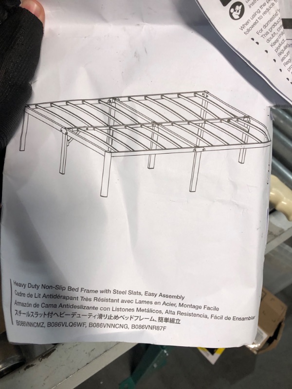 Photo 1 of ***USED***Amazon Basics Heavy Duty Non-Slip Bed Frame with Steel Slats, Easy Assembly - 18-Inch, Queen 18“H Queen