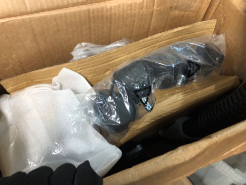 Photo 1 of SUPERJARE Drafting Chair with Back, Adjustable Foot Rest Rolling Stool, Multi-Purpose Office Desk Chair, Thick Seat Cushion for Home Bar Kitchen Shop - Black