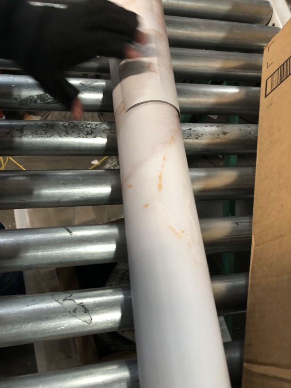 Photo 1 of ***USED LIKE NEW***Marble Paper Matte Removable Peel and Stick Wallpaper Self Adhesive Decorative Granite Vinyl Film Waterproof Roll for Countertop Bathroom 23.6”×393” Thick, Easy to Clean & Install Gold/White 23.6” × 393”
