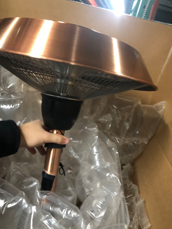 Photo 2 of ***PARTS ONLY***Star Patio Electric Patio Heater, Outdoor Heater, 1500W Infrared Heater with Brush Copper Finished, Tip-Over Protection, Electric Tabletop Heater, IP44 Waterproof, STP1566-CT-B