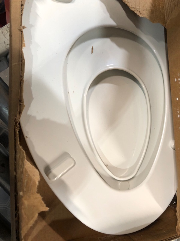 Photo 3 of ***READ NOTES***MAYFAIR 888SLOW 000 NextStep2 Toilet Seat with Built-In Potty Training Seat, Slow-Close, Removable that will Never Loosen, ROUND, White & P is for Potty! (Sesame Street) (Lift-the-Flap) White Round Toilet Seat + P is for Potty!