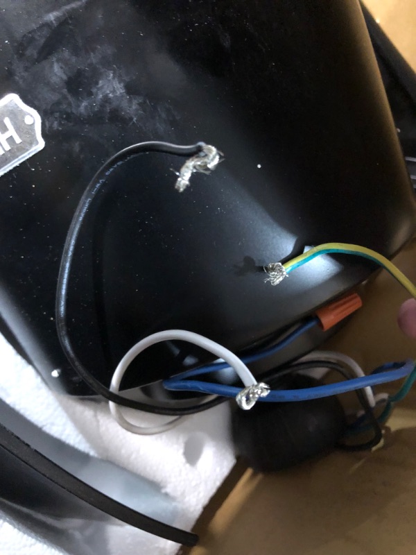 Photo 1 of **FOR PARTS ONLY**DAMAGE 
Hunter Fan Company, 59375, 54 inch Wi-Fi Symphony Matte Black Ceiling Fan Black