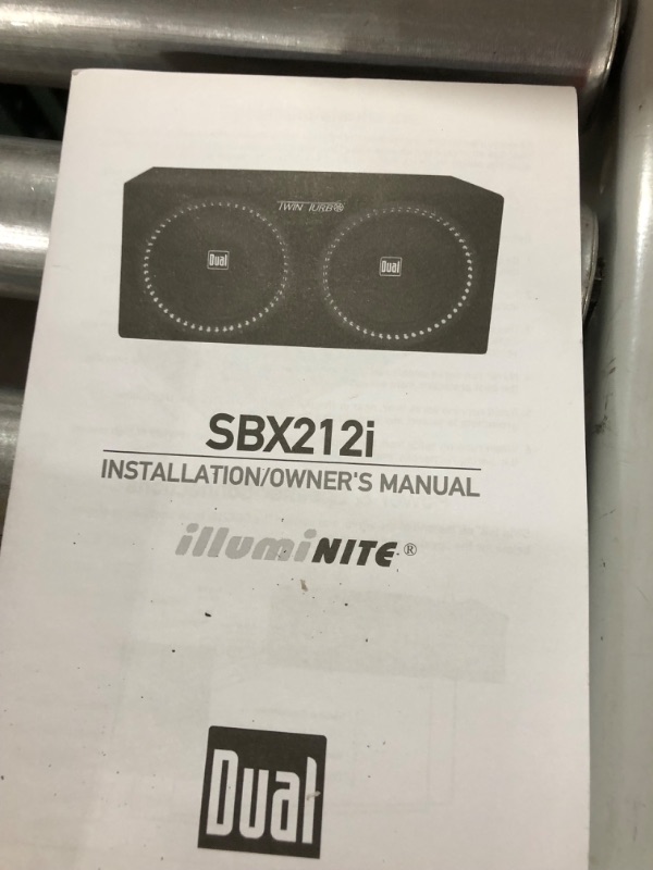 Photo 5 of Dual Electronics SBX212i 12-inch illumiNITE High Performance Studio Enclosed Subwoofers with 1,200 Watts of Peak Power & 41-Ounce Magnets (2) 12” Subwoofers in Enclosure with Blue illumination