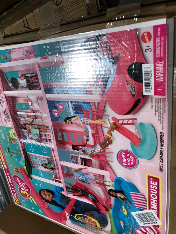 Photo 3 of Barbie Dreamhouse 2023, Pool Party Doll House with 75+ Pieces and 3-Story Slide, Barbie House Playset, Pet Elevator and Puppy Play Areas?