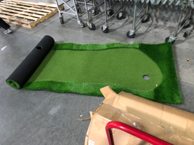 Photo 3 of ***USED - NO PACKAGING***
JEF WORLD OF GOLF Professional Large Realistic Putting Training Mat, 4 Feet by 10 Feet, Green (JR1315)