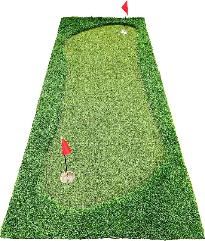 Photo 1 of ***USED - NO PACKAGING***
JEF WORLD OF GOLF Professional Large Realistic Putting Training Mat, 4 Feet by 10 Feet, Green (JR1315)