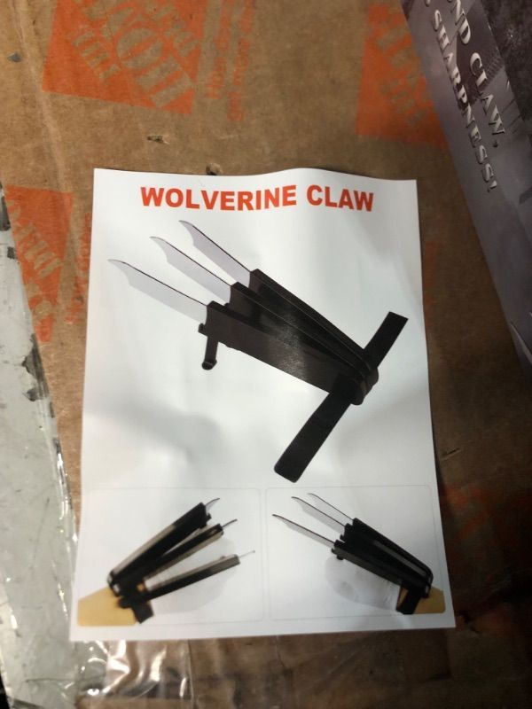 Photo 1 of MONMEE Halloween Wolverine Claws Cosplay Costume, 2 Pack Safe Sturdy Plastic Wolf Paw for Halloween Party Costume Prop (Solver)
