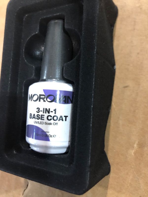 Photo 3 of * SEE NOTES * Morovan Update Gel Base Coat - 15ml Base Coat Nail Polish For Starters 3-In-1 Gel Base Coat High Hardness Strengthen Base Coat Gel Nail Polish Lasting Long Base Coat Super High Brightness Salon Home