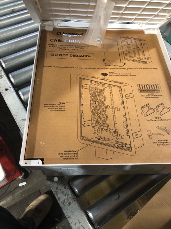 Photo 4 of On-Q Legrand Cable Management, Structured Media Enclosure, in-Wall Enclosure, TV Home Theater Box, 17 Inches, White (ENP1705-NA-V1) 