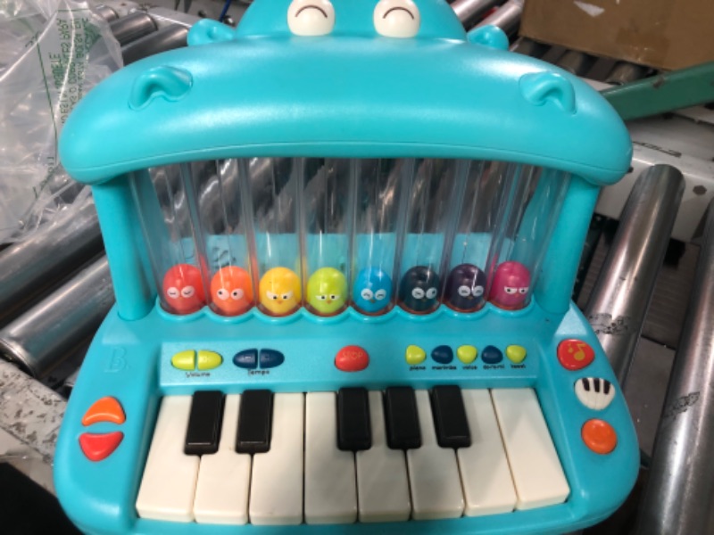 Photo 3 of B. toys- Hippo Pop- Musical Toy Keyboard – Play Piano – Songs, Sounds & Lights – Musical Instrument for Toddlers, Kids – 12 Months +