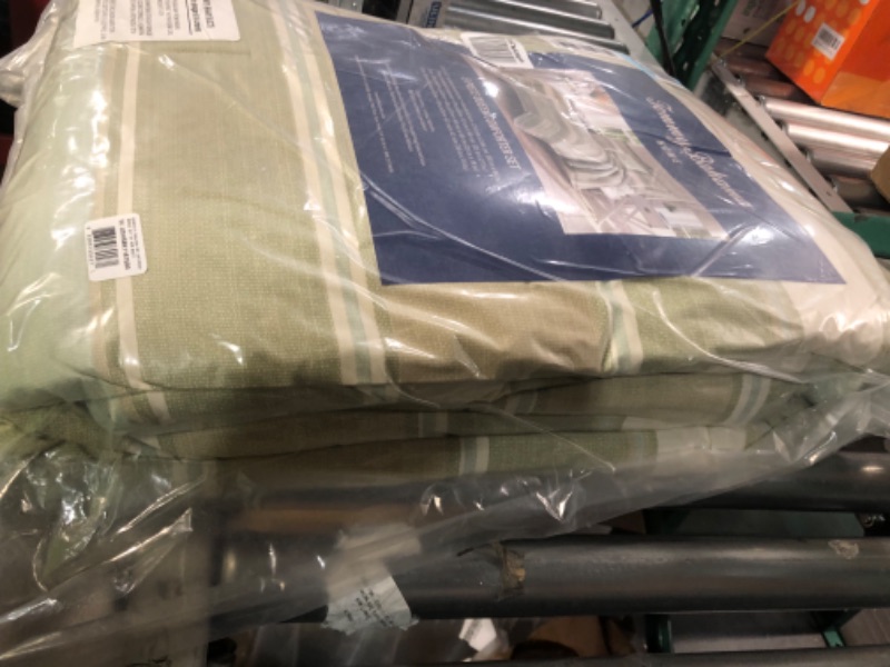 Photo 3 of Tommy Bahama - Queen Comforter Set, Reversible Cotton Bedding with Matching Shams & Bonus Throw Pillows, All Season Home Decor (Serenity Green, Queen) Queen Green/White