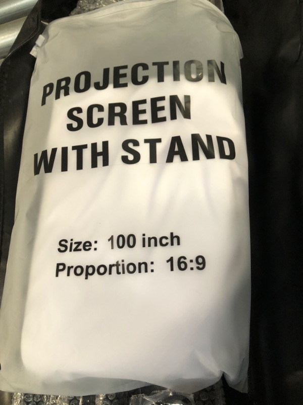Photo 1 of Projector Screen and Stand,Towond 100 inch Indoor Outdoor Projection Screen, Portable 16:9 4K HD Rear Front Movie Screen Pull Down with Carry Bag Wrinkle-Free Design for Home Theater Backyard Cinema 100'' with stand