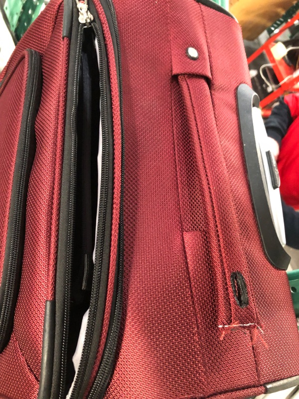 Photo 4 of **damaged**SwissGear Sion Softside Expandable Luggage, Burgundy, Checked-Medium 25-Inch