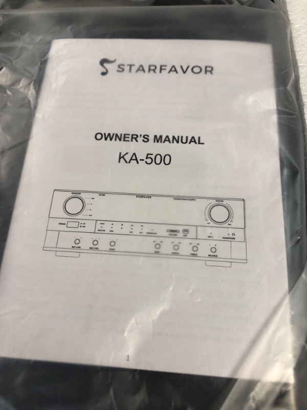 Photo 4 of Starfavor Stereo Receiver 6 Channel Karaoke Home Audio Amplifier 500W Peak Power Speakers AMP with BT Wireless,RCA in,USB,SD,FM,2 MIC in Echo and Headphone Jack KA-500