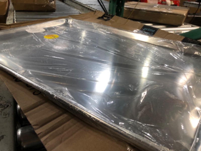 Photo 3 of ***Damaged***New Star Foodservice 36923 Commercial-Grade 18-Gauge Aluminum Sheet Pan/Bun Pan, 18" L x 26" W x 1" H (Full Size) | Measure Oven (Recommended)