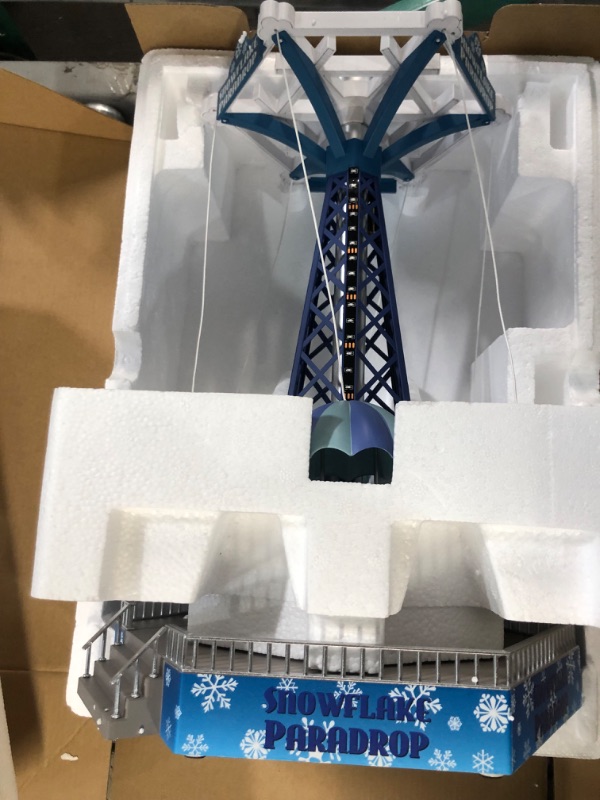 Photo 1 of * light does not work * sold for parts/repair *
Lemax 34634 Snowflake Paradrop Carnival Ride Amusement Park Christmas Village