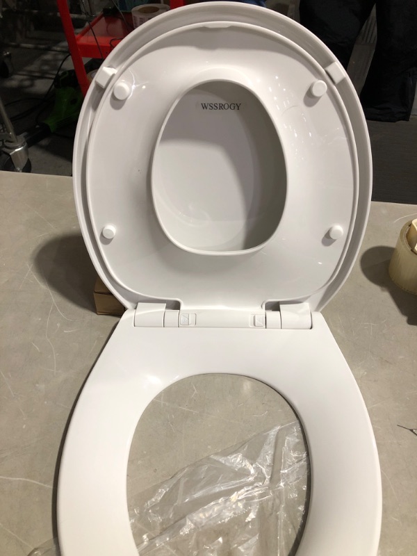 Photo 3 of * see images * 
Round Toilet Seat with Built-In Potty Training Seat, Slow Close Hinges 