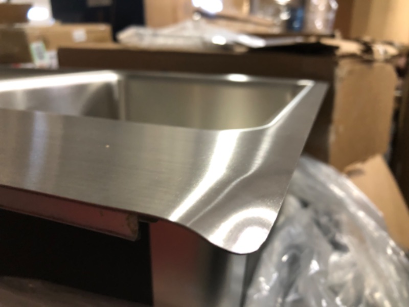 Photo 5 of **BENT CORNERS**
Elkay Greenwood Dual-mount 33-in x 22-in Satin Stainless Steel Double Equal Bowl 1-Hole Kitchen Sink