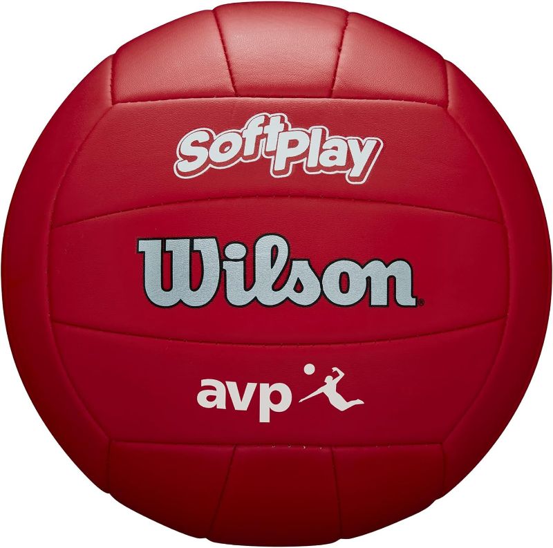 Photo 1 of WILSON AVP Soft Play Volleyball - Official Size AVP Soft Play Red