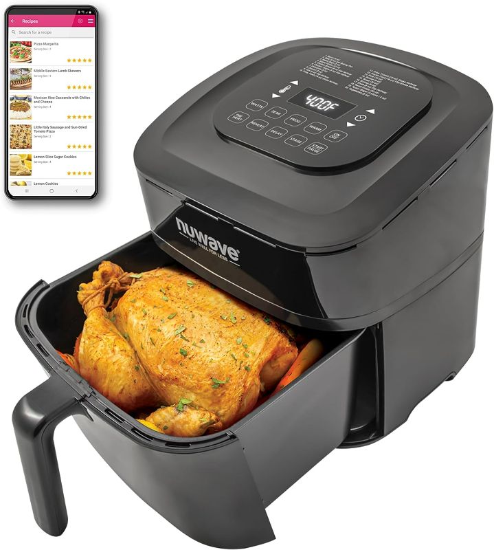 Photo 1 of **NONREFUNDABLE**FOR PARTS OR REPAIR**SEE NOTES**
Nu Wave Brio 7-in-1 Air Fryer Oven, 7.25-Qt with One-Touch Digital Controls, 50°- 400°F Temperature Controls in 5° Increments, Linear Thermal (Linear T) for Perfect Results, Black 7.25QT Brio