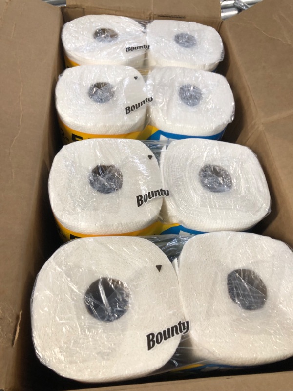 Photo 2 of Bounty Quick Size Paper Towels, White, 4 Packs Of 2 Family Rolls = 8 Family Rolls