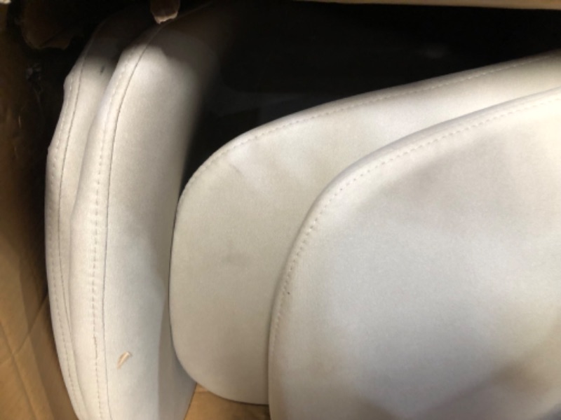 Photo 1 of **NONREFUNDABLE**FOR PARTS OR REPAIR**SEE NOTES**
CangLong Upholstered Cushion Seat Back, Mid Century Metal Legs for Kitchen Dining Room Side Chair, Set of 4, Light Grey Set of 4 Light Grey