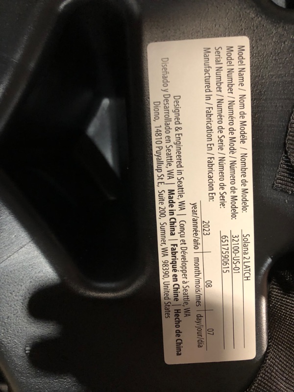 Photo 2 of Diono Solana 2 XL, Dual Latch Connectors, Lightweight Backless Belt-Positioning Booster Car Seat, 8 Years 1 Booster Seat, Black 2019 LATCH Connect Single Black