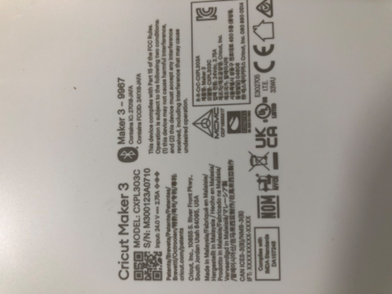 Photo 1 of (MISSING POWER CORD) Cricut Maker 3 & Digital Content Library Bundle - Includes 30 images in Design Space App - Smart Cutting Machine, 2X Faster & 10X Cutting Force, Cuts 300+ Materials Machine Maker 3 + Digital Content