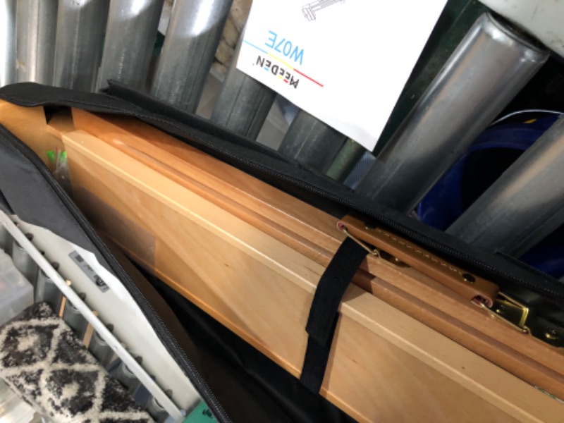 Photo 1 of MEEDEN Tripod Field Painting Easel with Carrying Case - Solid Beech Wood Universal Tripod Easel Portable Painting Artist Easel, Perfect for Painters Students, Landscape Artists, Hold Canvas up to 44"