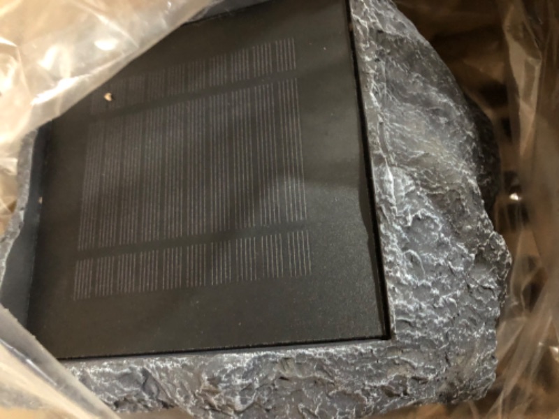 Photo 1 of Innovative Technology Outdoor Rock Speaker Pair - Wireless Bluetooth Speakers for Garden, Patio, Waterproof, Built for all Seasons & Solar Powered with Rechargeable Battery, Music Streaming - Charcoal
