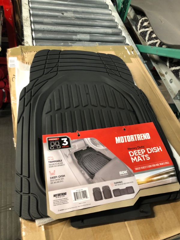 Photo 2 of Motor Trend -  Black FlexTough Contour Liners-Deep Dish Heavy Duty Rubber Floor Mats 