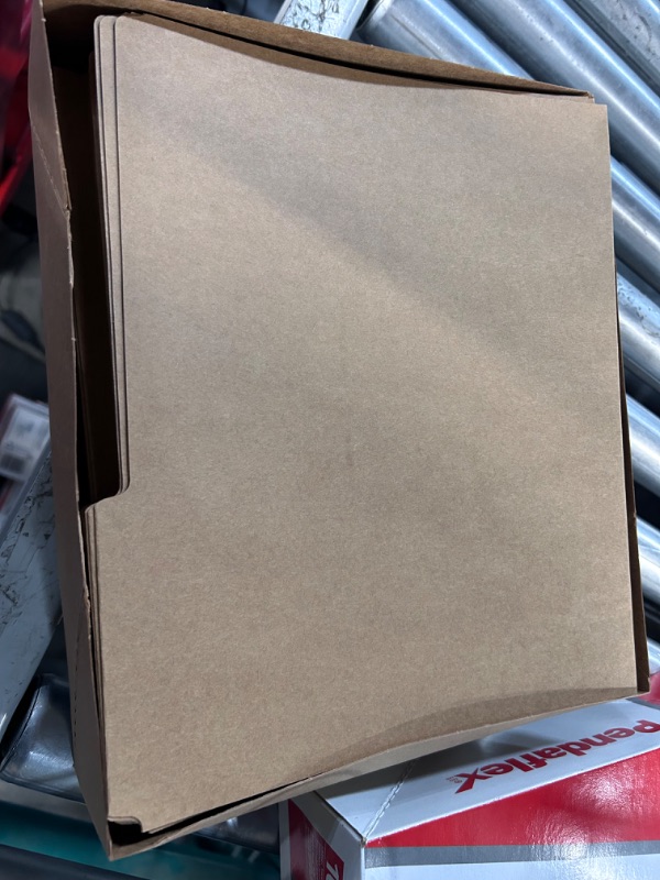 Photo 4 of Dark Kraft File Folders with Double-Ply Top Straight Tab, Letter Size, Kraft, 100/Box
