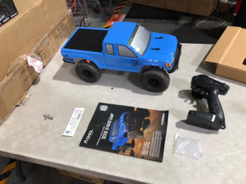 Photo 2 of Axial RC Truck 1/10 SCX10 III Base Camp 4WD Rock Crawler Brushed RTR (Batteries and Charger Not Included), Blue, AXI03027T1