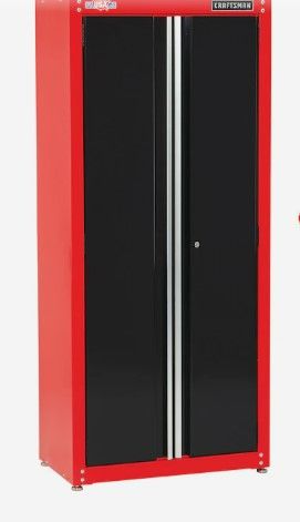 Photo 1 of CRAFTSMAN Steel Freestanding Garage Cabinet in Red (32-in W x 74-in H x 18-in D)