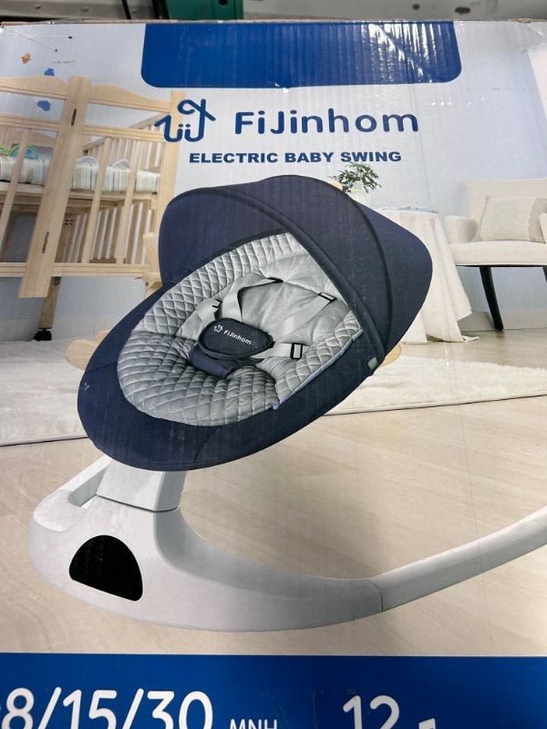 Photo 2 of Fijinhom Baby Swing for Infant 0-12Months Newborn Bluetooth 5 Motions Electronic Baby Bouncer