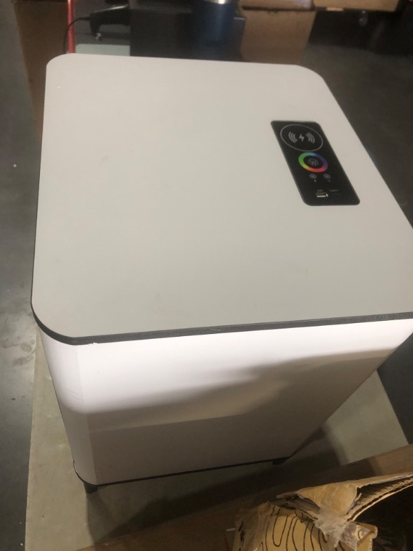 Photo 3 of **NONREFUNDABLE**FOR PARTS OR REPAIR**SEE NOTES**
Lvifur RGB LED Nightstand with Wireless Charging Station and 20 Color Dimmable Auto Sensor for Bedroom Furniture,Bedside Table 