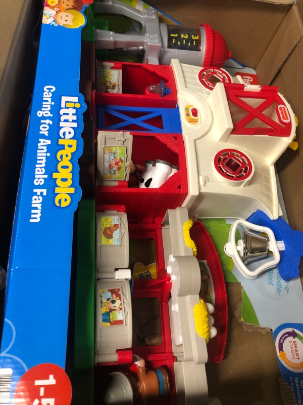 Photo 2 of Fisher-Price Little People Toddler Learning Toy Caring For Animals Farm Interactive Playset With Smart Stages For Ages 1+ Years Standard