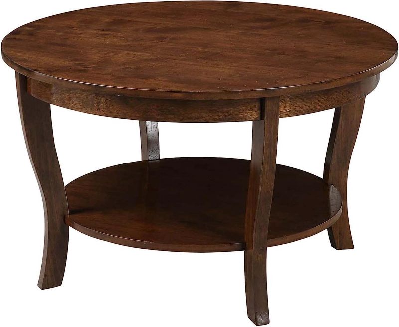 Photo 1 of **READ NOTES BELOW**Convenience Concepts American Heritage Round Coffee Table with Shelf