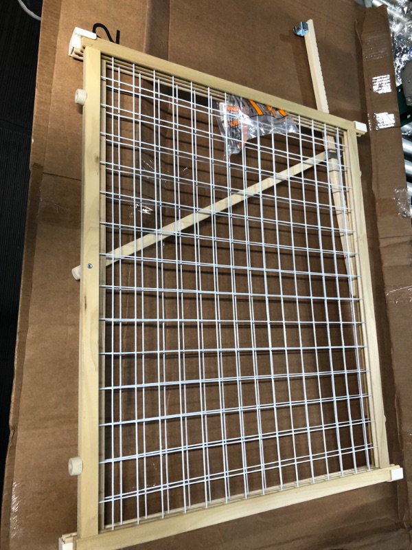 Photo 5 of (READ NOTES) Toddleroo by North States Extra Wide Wire Mesh Wooden Baby Gate: 29.5"-50" Wide. Pressure Mounted Baby Gate for Doorway. (31" Tall, Sustainable Hardwood)