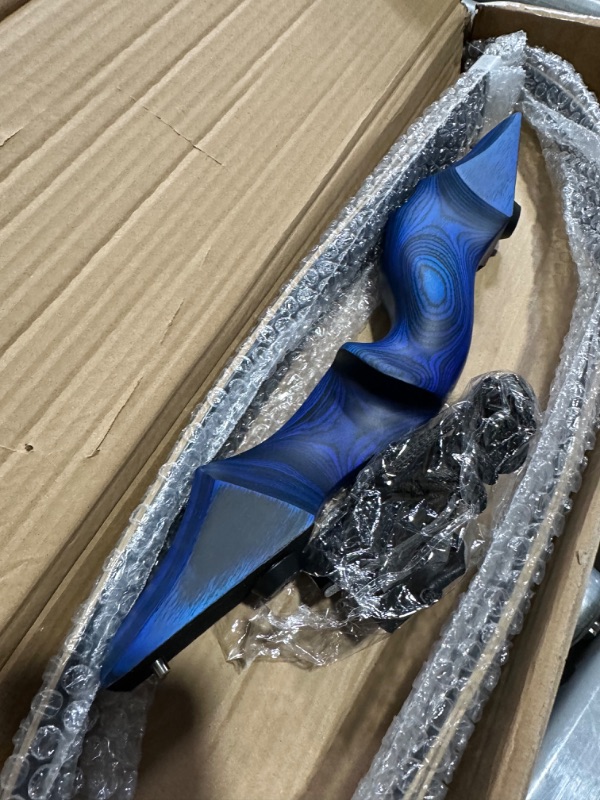 Photo 5 of **MISSING PARTS**
OBTOUTDOOR Black Hunter Original Takedown Recurve Bows, Blue-60lbs