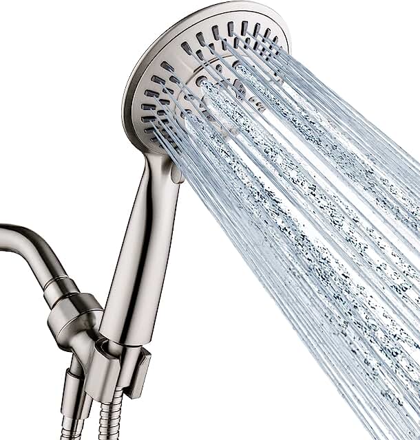 Photo 1 of ***STOCK PHOTO***allen + roth Nevis Brushed Nickel Round Handheld Shower Head 1.8-GPM (6.8-LPM)